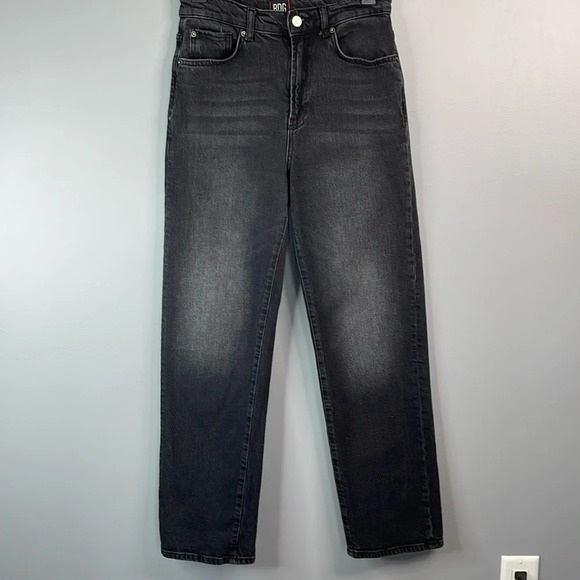 BDG Urban Outfitters Stretch Cowboy Jean Black Denim High Waist Rigid Size 28 - Picture 9 of 9
